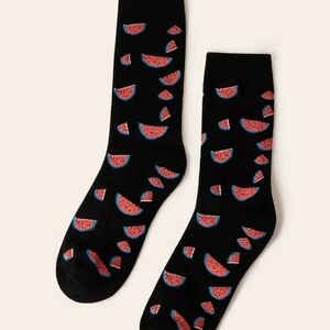 ✨3 for 28✨🆕🍉WATERMELON PATTERNED CREW SOCKS🍉